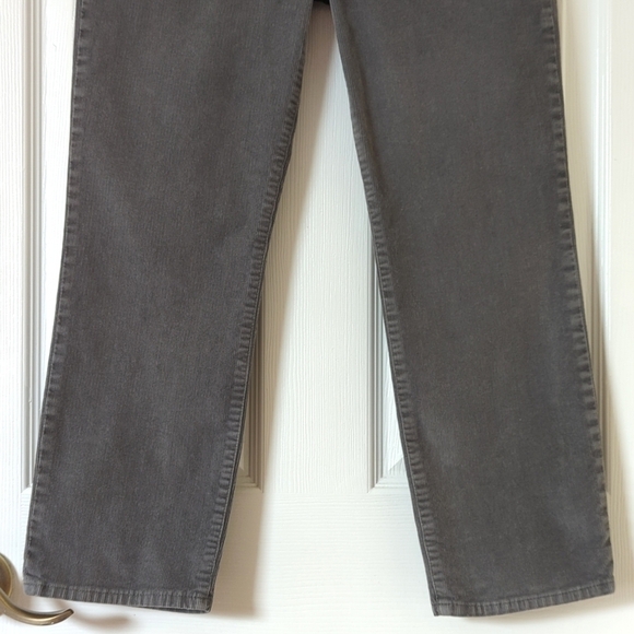 J. Crew Classic Pinwale Corduroy High Rise Vintage Slim Straight Pants Gray 28P - Picture 3 of 16
